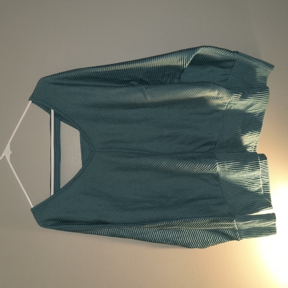 Just Be Teal V-Neck Women's Hoodie